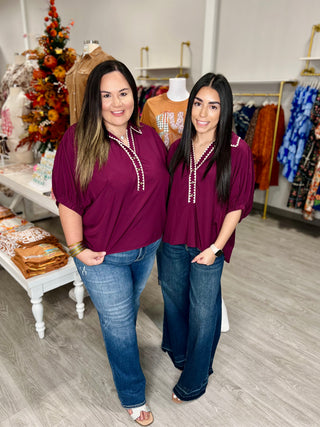 VIVIANA PLUM TOP