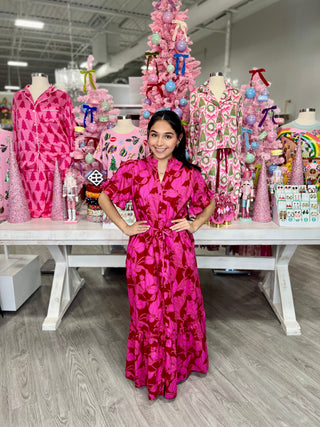 CARRIE ANN FLORAL MIDI DRESS