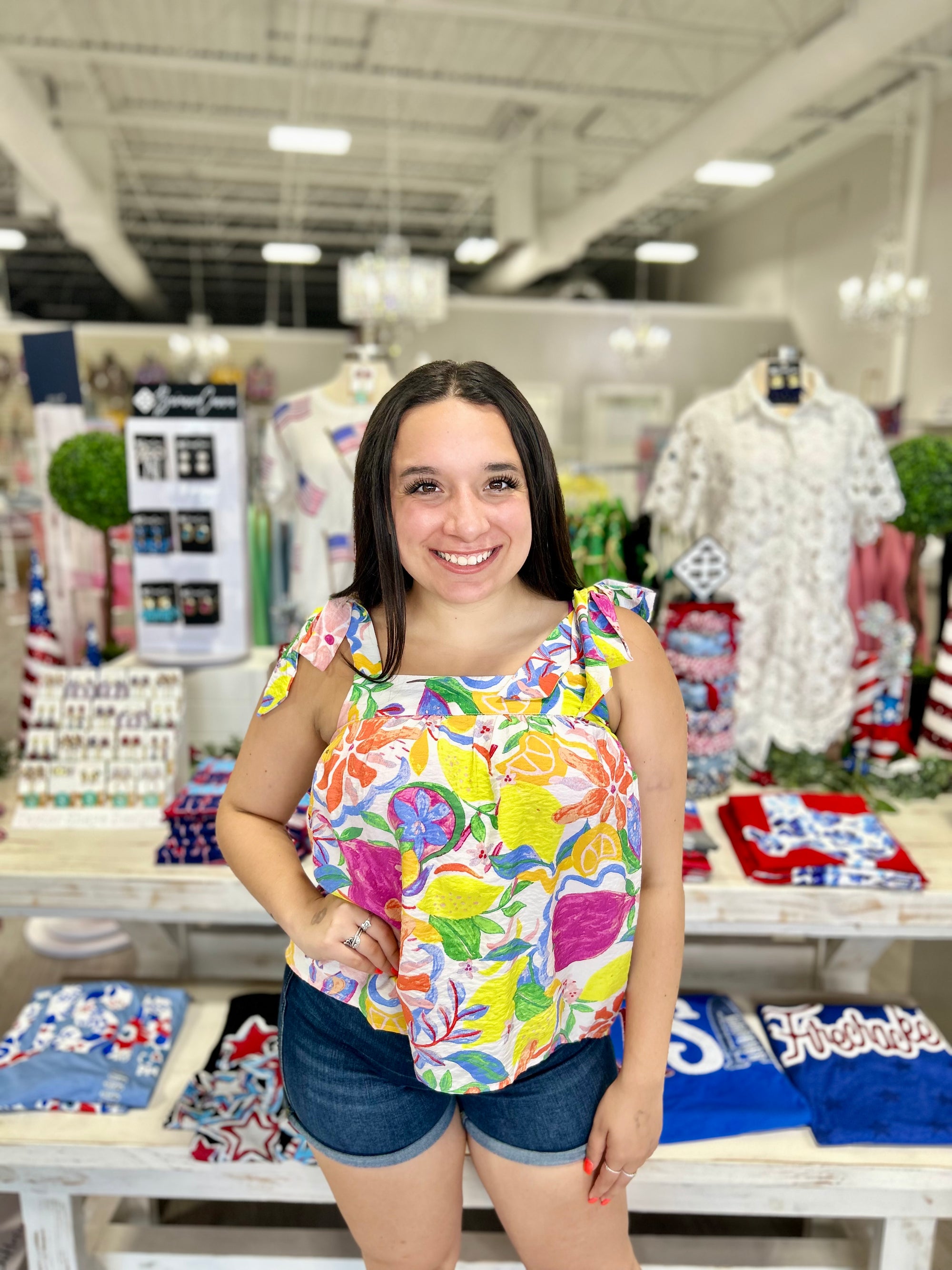 SOPHIA FLORAL BABYDOLL TOP