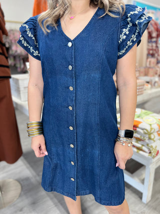 Caylee Dress- Dark Denim