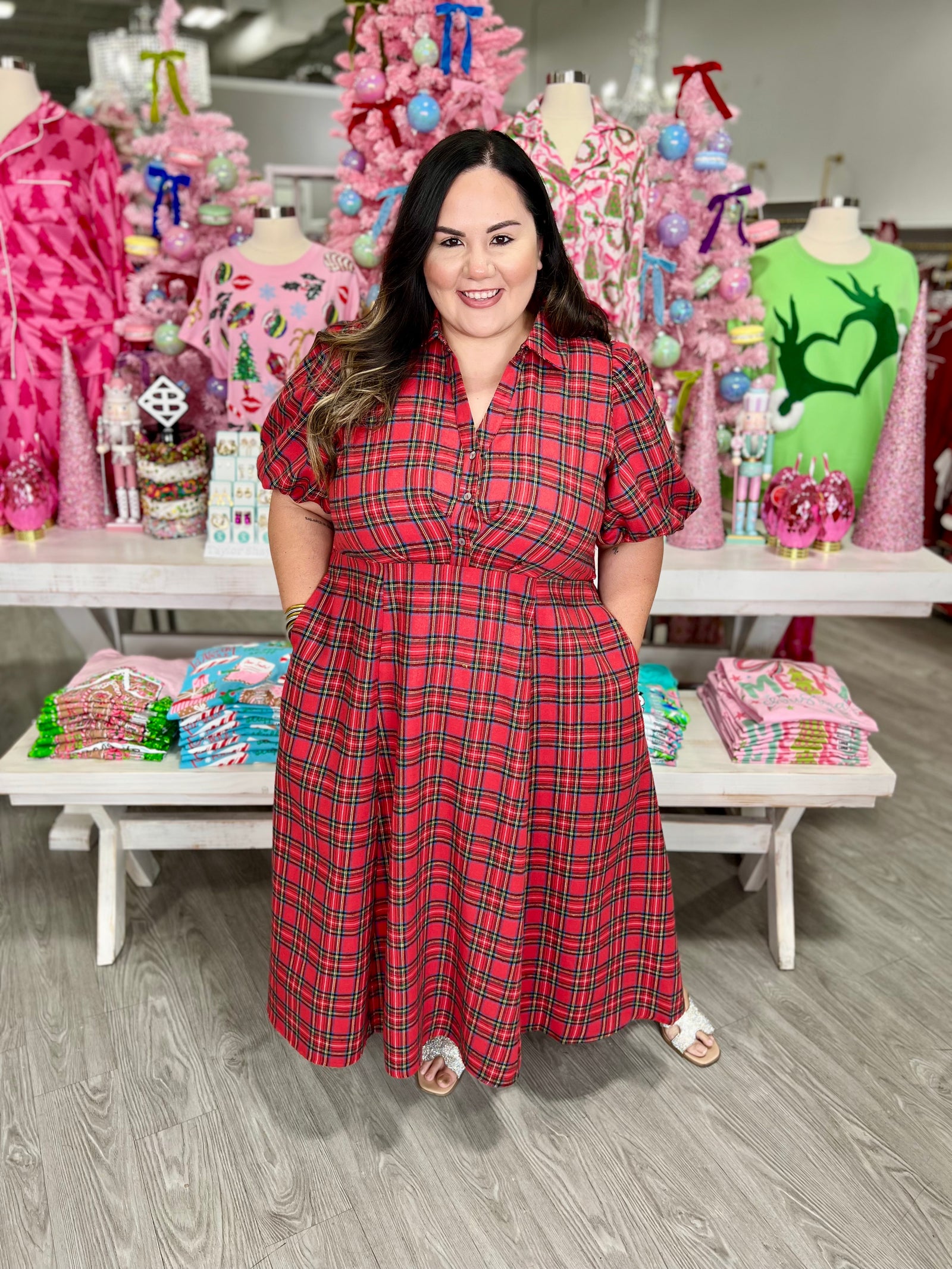 NICOLETTE PLAID DRESS