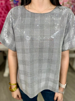 KIMBERLY PLAID TOP