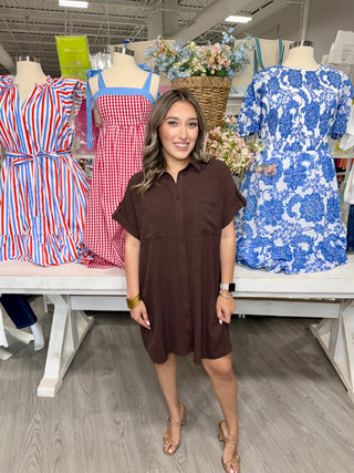 BELEN BROWN DRESS