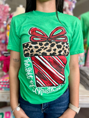 Callie Ann Candy Cane Envy Green Tee