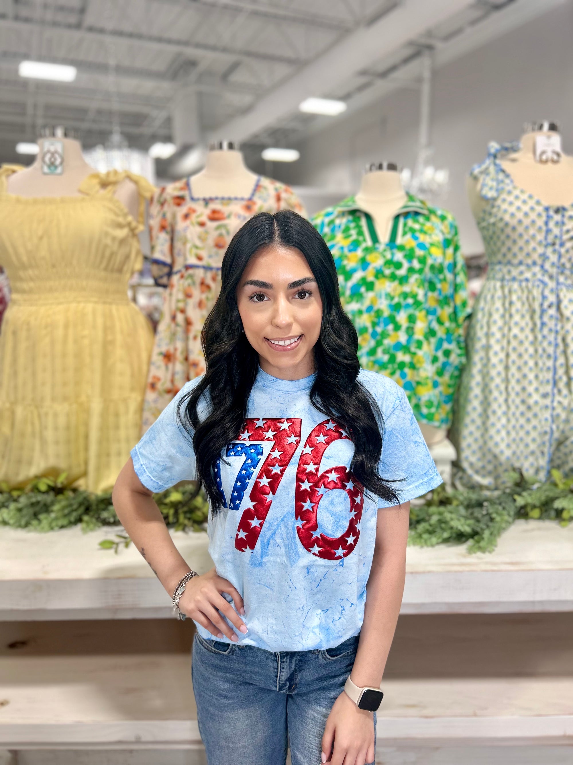 1776 in METALLIC PUFF TEE