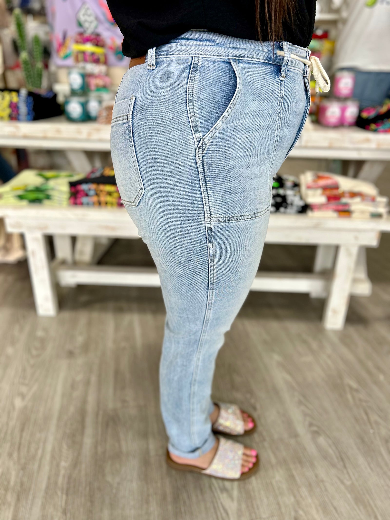 XIOMARA HIGH WASTED JUDY BLUE VINTAGE DOUBLE CUFF JOGGER