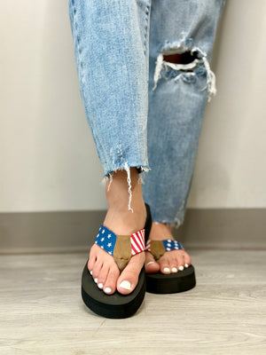 CORKY LIBERTY AMERICANA SANDALS