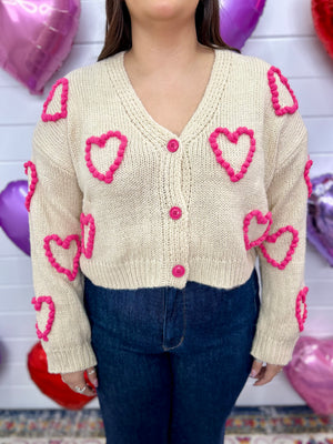 VALENTINA KNIT CROPPED CARDIGAN