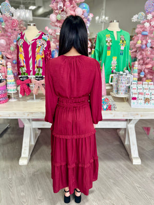 TRACY CRANBERRY DRESS