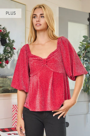 RYLEE RED SPARKLE TOP