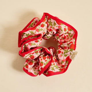 Ruffle Up Scrunchie-Strawberry Fields
