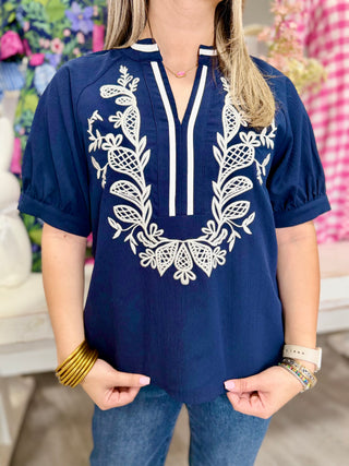 LISA NAVY TOP