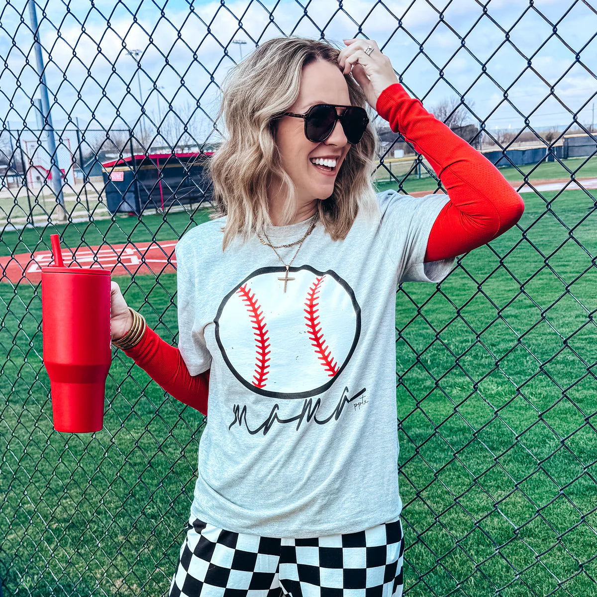 BASEBALL MAMA TEE