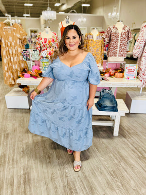 ESMERALDA DUSTY BLUE DRESS