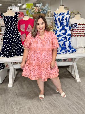 ELVINA EYELET DRESS
