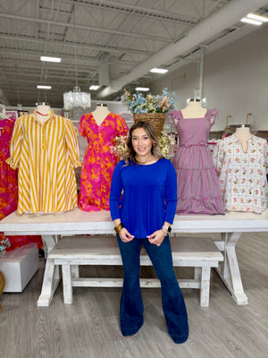 DELILA ROYAL BLUE TOP