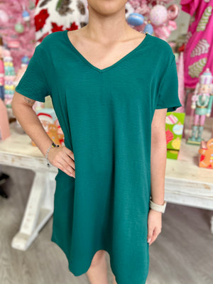 DAKOTA HUNTER GREEN DRESS