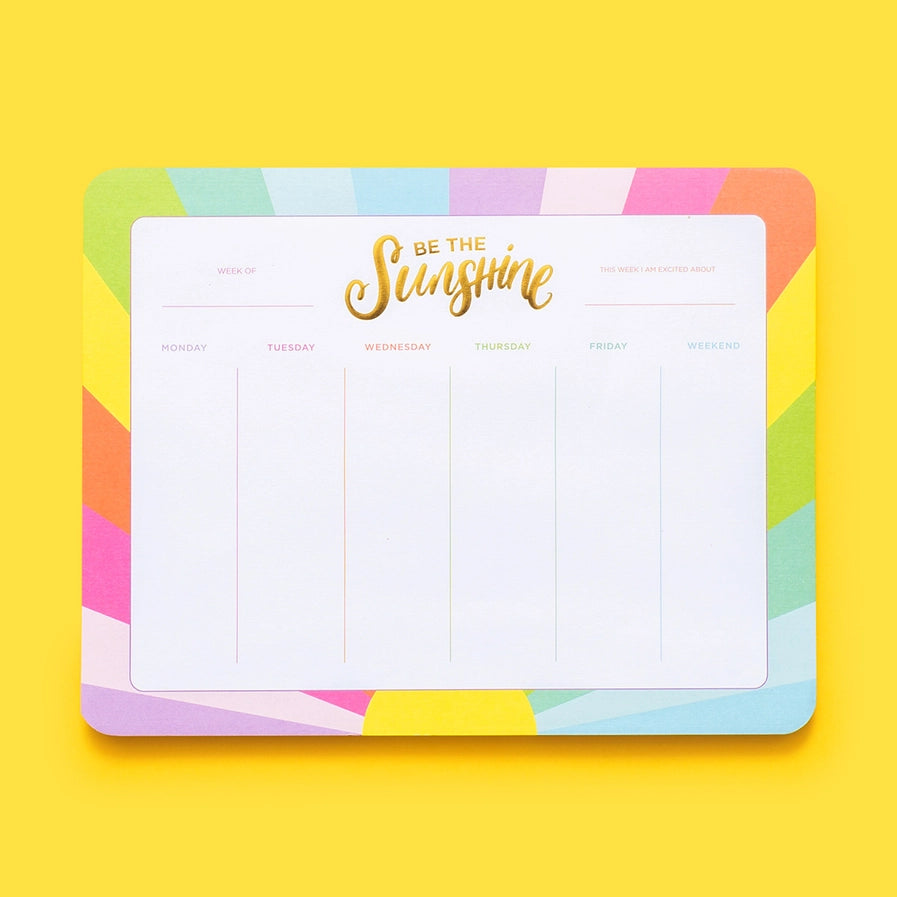 Weekly Planner - "Be the Sunshine" - 52 Sheets