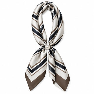Ready To Wear Magnetic Scarf-EO BROWN BLACK