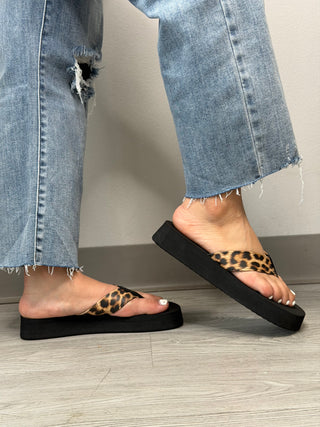 CORKYS OVERBOARD SANDALS LEOPARD