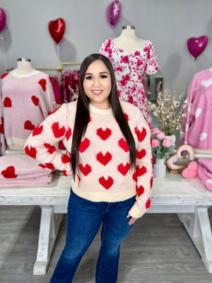 ELLE RED HEART SWEATER