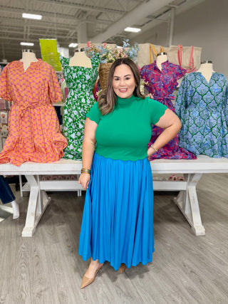 PETRA GREEN/BLUE DRESS