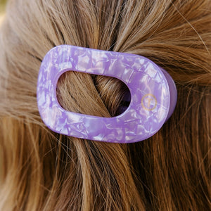 Flat Round Hair Clip | Medium | Lavender Mist