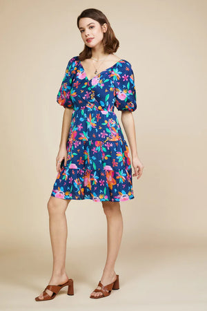 POP OF COLOR FLORAL DRESS