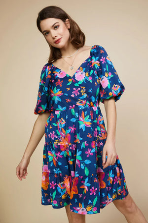 POP OF COLOR FLORAL DRESS