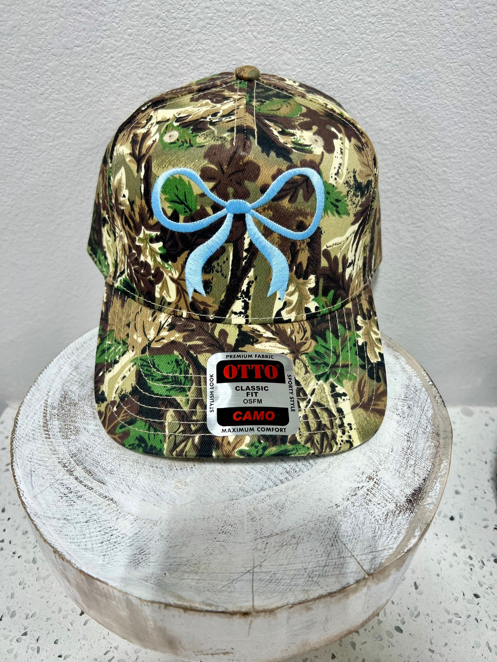 CAMO RIBBON CAP LIGHT BLUE