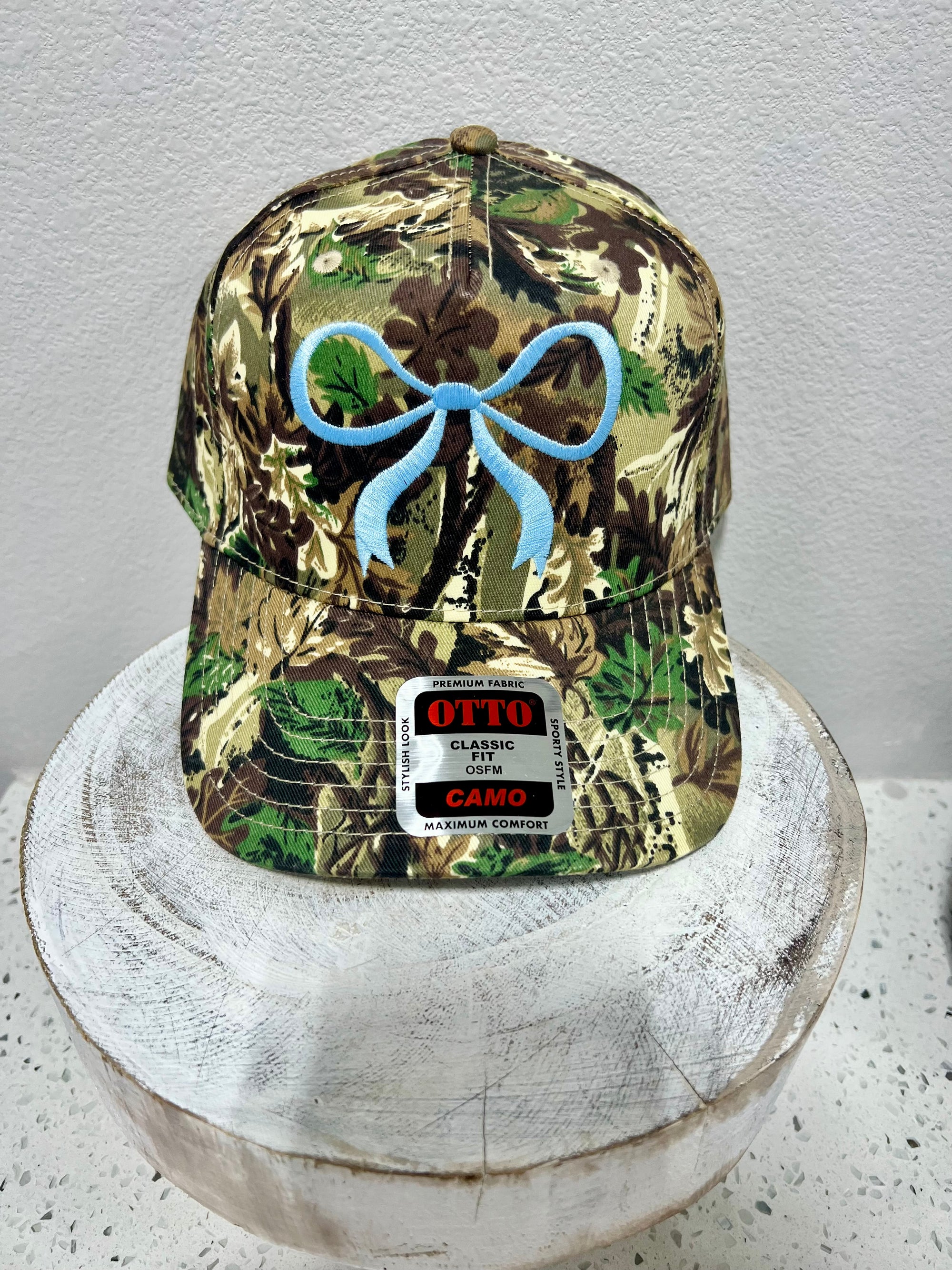 CAMO RIBBON CAP LIGHT BLUE