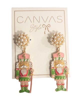 Nutcracker Enamel Earrings