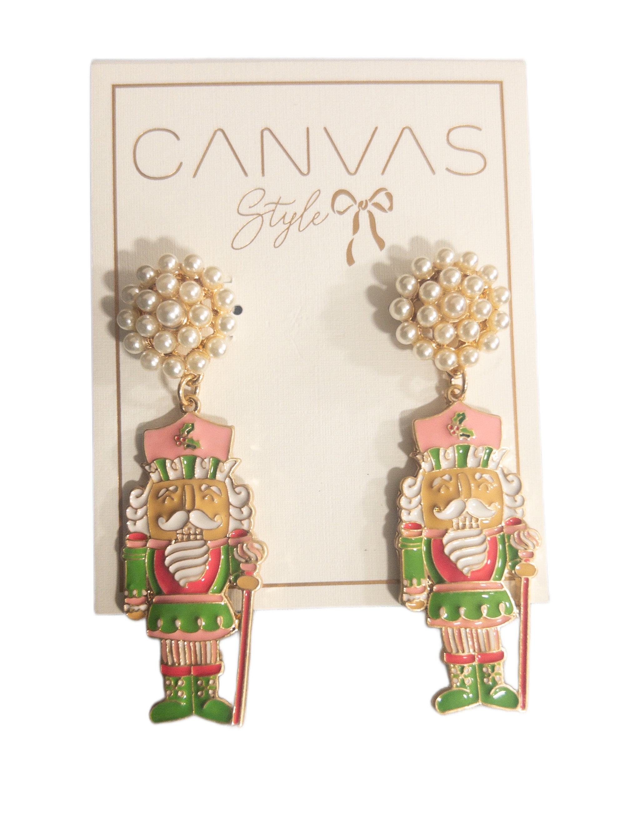 Nutcracker Enamel Earrings