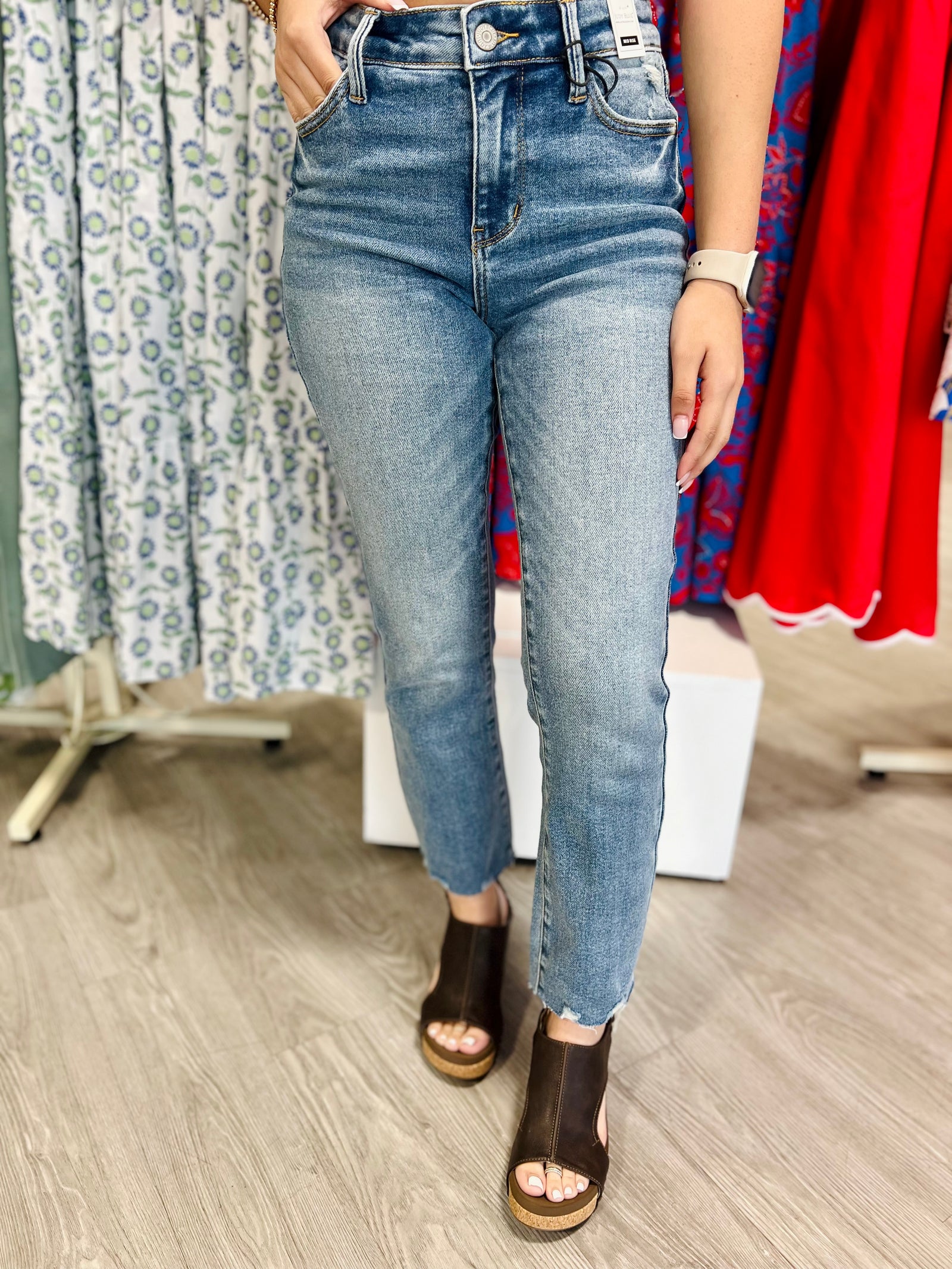 LES MIDRISE JUDY BLUE KICK FLARE