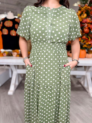 AMBER POLKA DOT DRESS