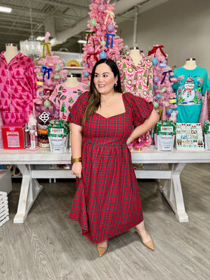 MARIBETH PLAID DRESS