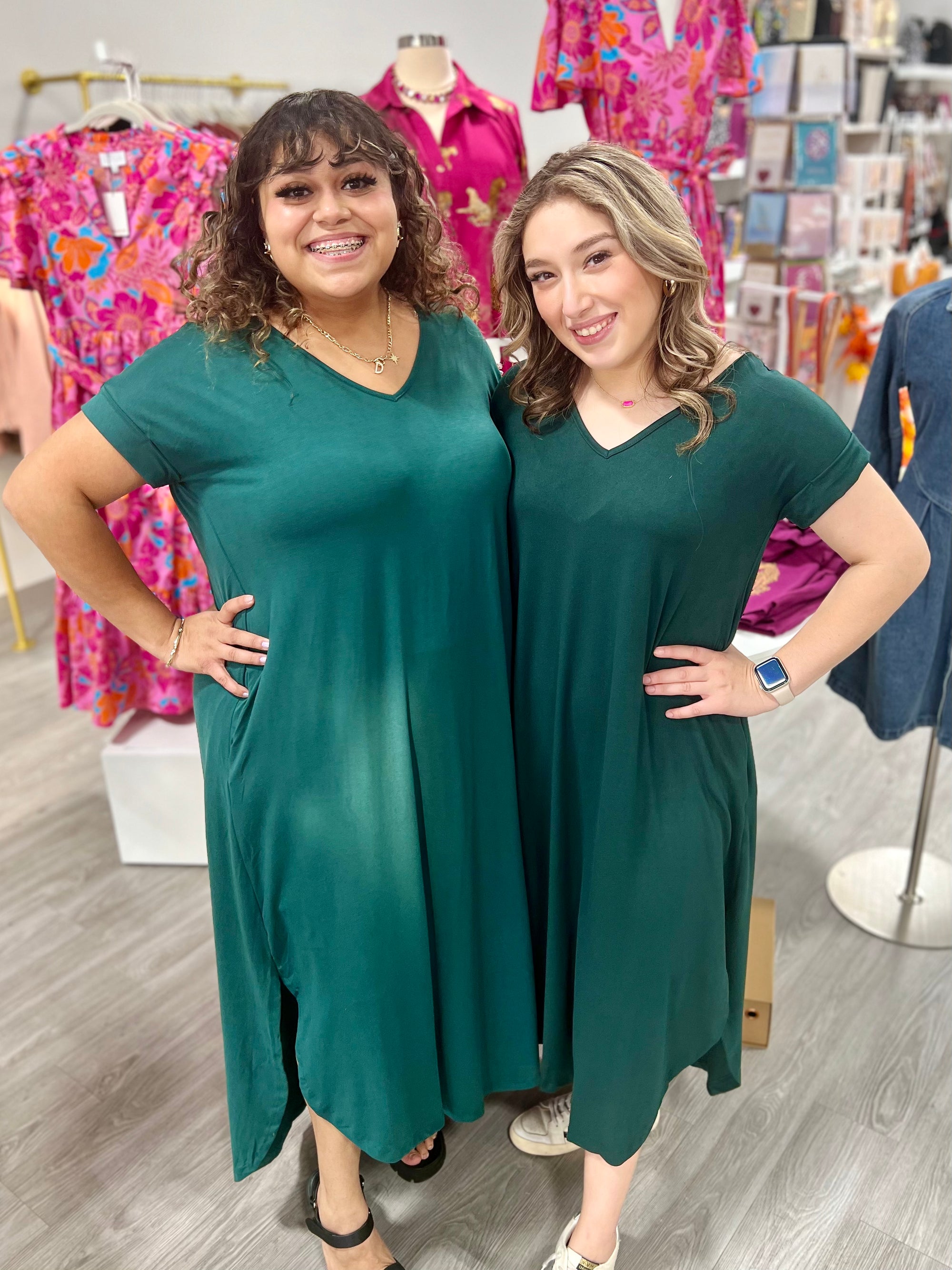 EMERALD BASIC MAXI DRESS