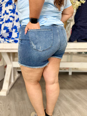 JUDY BLUE LESLIE DENIM SHORTS