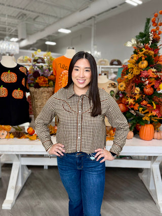 Birdie Top- Brown