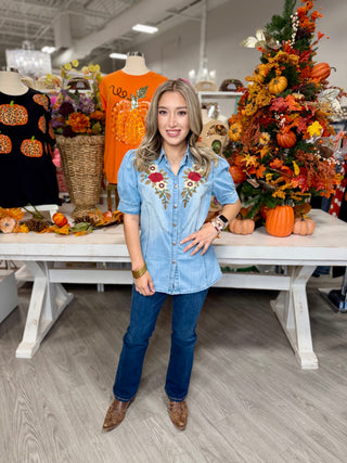 Sutton Top- Denim