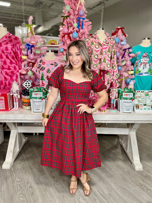 MARIBETH PLAID DRESS