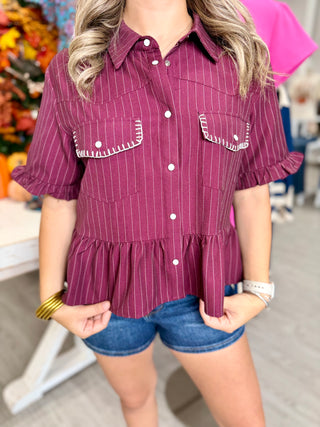 Dixie Top- Howdy Maroon