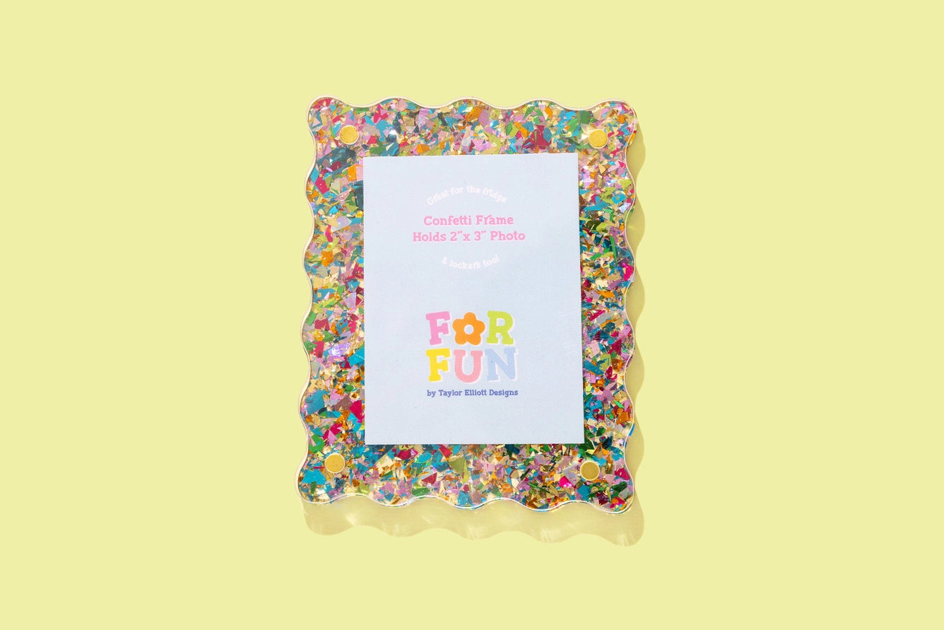 CONFETTI For Fun - Acrylic Magnetic Frames - Assorted Colors