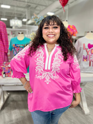 DIANA HOT PINK TOP