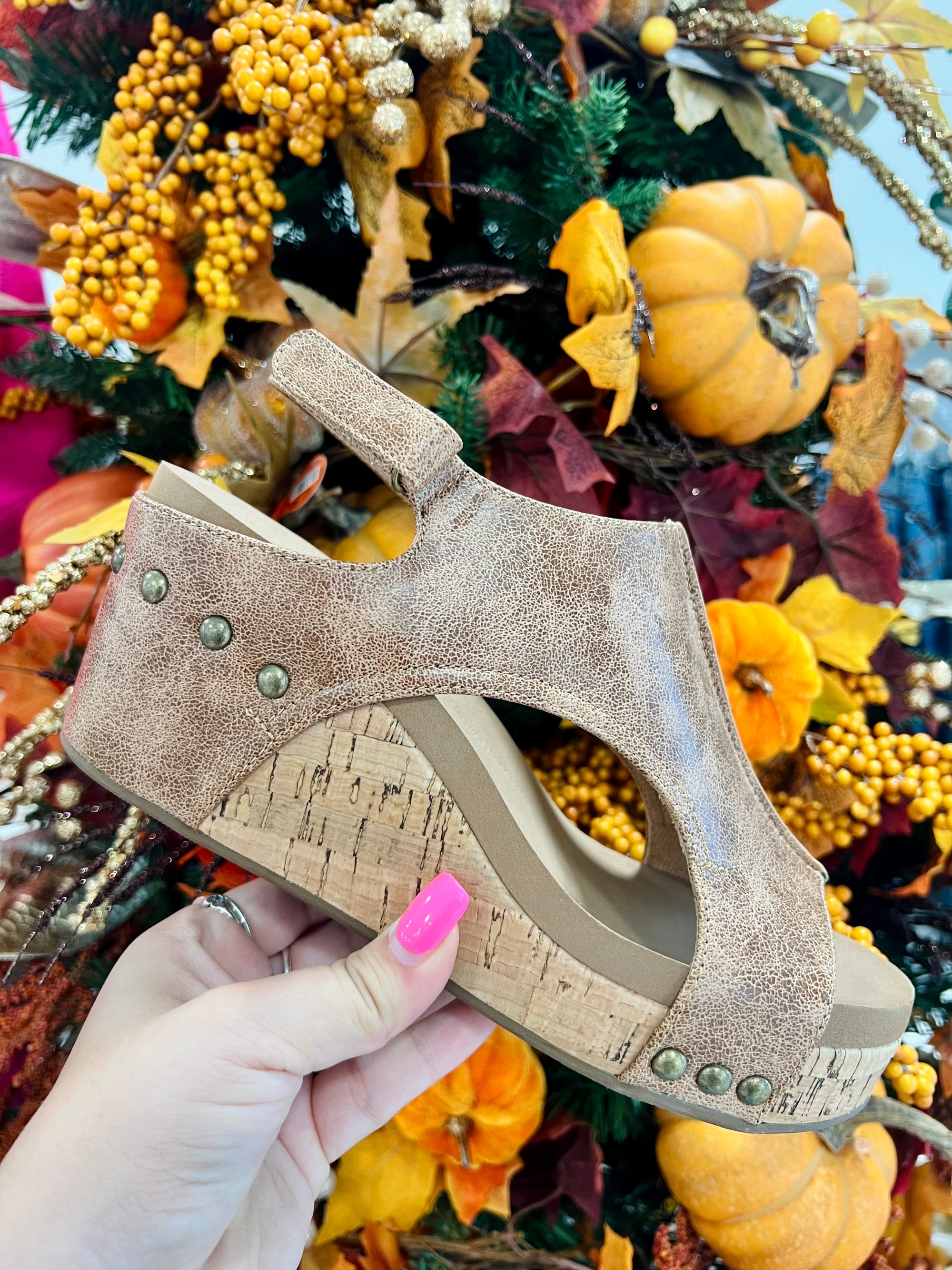 Corky's Carley Cognac Distressed Sandals