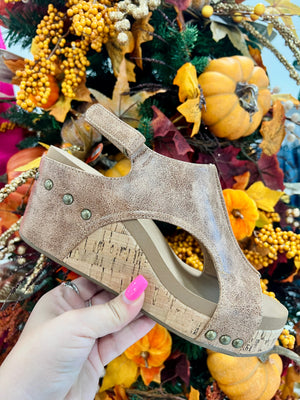 Corky's Carley Cognac Distressed Sandals