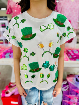 QUEEN OF SPARKLES ST. PATRICK'S DAY ICON TEE