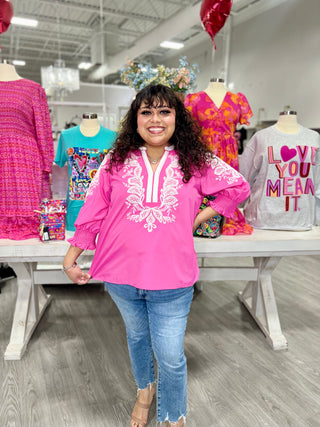 DIANA HOT PINK TOP