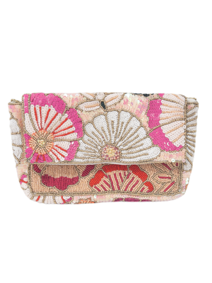 DOUBLE SIDED FLORAL BEADED LA CHIC CLUTCH