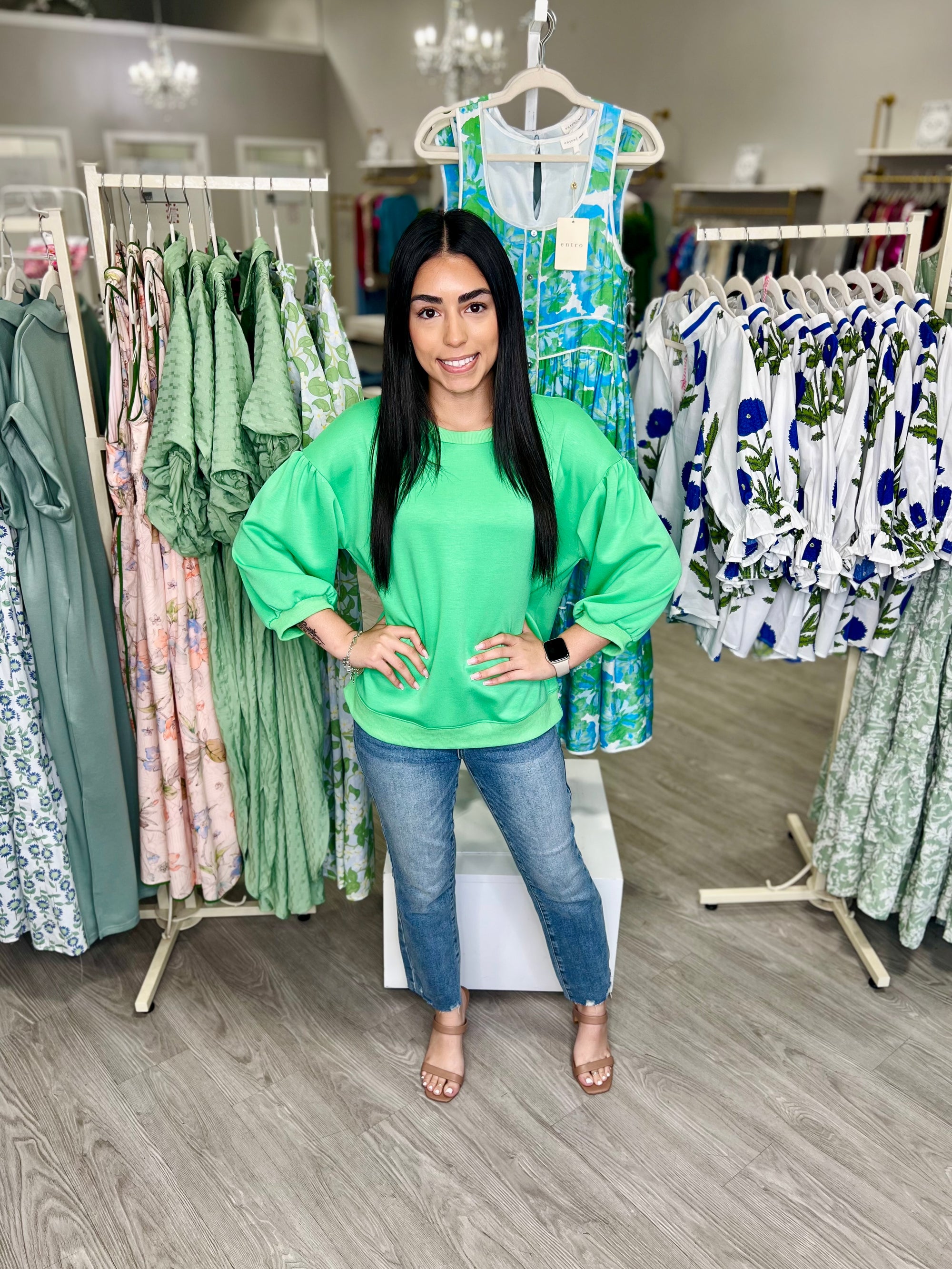 SELMA APPLE GREEN TOP